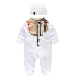 0-24 Months Baby girls Romper set Newborn hat Toddler Infant Long Sleeve baby boy clothing Jumpsuit 2 pcs Girls Outfits Designer Clothes