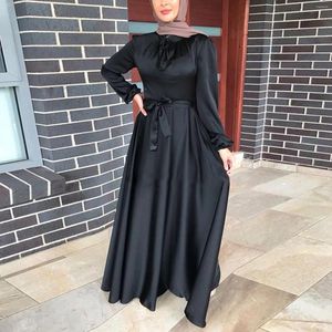 Casual Dresses Women's Elegant Ramadan Muslim Dress Abaya Dubai Luxury Turkiet Fashion Long Arabic Ladies Elegance Kaftan Robes