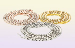 Мужские хип -хоп замороженные цепи ювелирные изделия из бриллиантовых украшений теннисной цепи