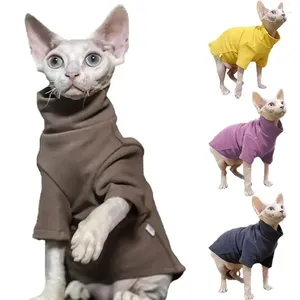 Костюмы для кошек, мягкие пижамы S, плотная одежда, рубашка, зимняя одежда для домашних животных, такса, пуловер, теплые маленькие собаки, сфинкс, безволосый