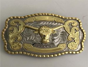 1 datorer Cool Silver Gold Bull Western Cowboy Belt Buckle For Men Hebillas Cinturon Jeans Belt Head3024897