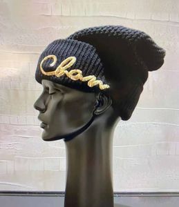 Tasarımcılar Beanie lüks örgü yün şapka moda rahat erkek ve kadın sonbahar/kış termal şapka ile altın logo yünlü kapak kalitesi hediye g2312282pe-3