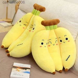 Animais de pelúcia de pelúcia grande grande bonito amarelo banana pelúcia travesseiro recheado frutas plushies comida pelúcia xxl brinquedo macio kawaii quarto sofá decoração boneca 231228