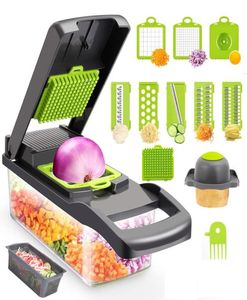 Utensili per frutta e verdura Tritatutto 13 in 1 Tritatutto multifunzionale per alimenti, affetta cipolla e verdure con 7 lame 2211116226321