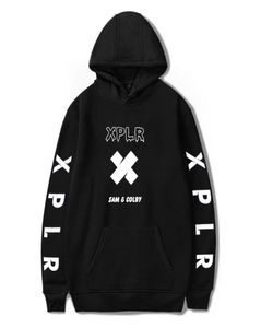 Толстовка с капюшоном Sam and Colby с принтом XPLR Merch для мальчиков и девочек, уличная модная толстовка с капюшоном, пуловер, толстовка3011692