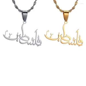 Hänge halsband elegant rostfritt stål klavikular kedja palestin ord halsband