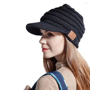 Ball Caps Waterproof Beanie Wireless Headphones Knitting Baseball Hat For Winter Outdoor Ridding Unisex Bluetooth-compatible