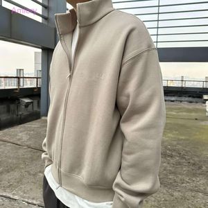 Mens Brand Designer Jacket Coat Loose Zip Sweater Fashion Mock Neck Casure Cardigan Coats Fashion Men Jackets Tröja Top Outfits