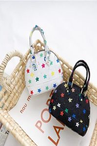 Kids Handbags Korean Fashion Little Girls Princess Purses Gifts Toddler Baby Mini Messenger Bags Classic Printing PU Leather Shell Shoulder Bag8766017