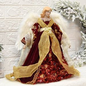 Standing Treetop Figurine Angel In Gown Home Table Decoration Room Decor Statue Home Accessories Desk Decor 231227