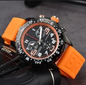 Luxury designer watch montre endurance pro avenger brietlling navitimer men's watches reloj 44mm rubber strap chronograph wristwatch rubber silicone orologio