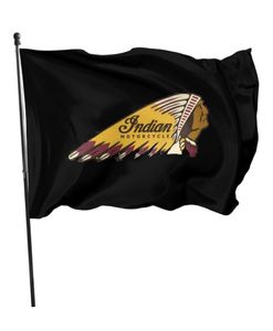 Bandeira de motocicletas indianas 3x5 pés bandeiras 100D poliéster banners internos e externos cores vivas de alta qualidade com dois ilhós de latão5990028