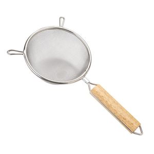 Colanders & Strainers Oil Splatter Sn Stainless Steel Fine Mesh Grease Guard With Wooden Handle For Frying Pan Tools Lx4876 Drop Deliv Dhfws