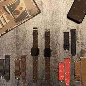 Zespół projektant Iwatch Classic Vintage Leather Pasek nadaje się do Apple S8/S9/S7/S6 z modnymi projektami marki GBQ4 UJWV