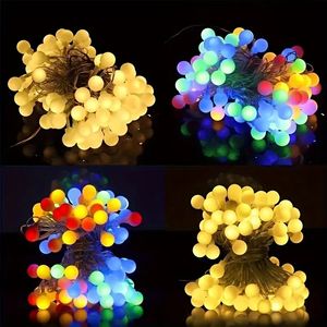 Stringa di luci a globo da 1pc 6,56 piedi/20 LED, lucine a LED alimentate a batteria, per alberi da giardino per matrimoni per feste interne ed esterne, per la decorazione di Halloween, Natale, Capodanno.