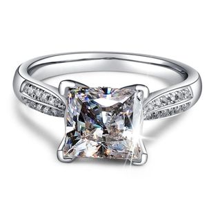 Anéis de casamento de alta qualidade joias de marca SONA zircônia diamante 925 prata esterlina anéis de noivado para mulheres 1493959