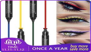 6 Colors Liquid Eyeliner Stamp Pen Matte Black Colorful Lazy Eyes Make Up Waterproof Quick Dry Blue Green Red Yellow Eye Liner7552627