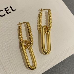 Stud Küpe Lüks Moda CE Kadınlar İçin Altın Vintage Tasarım 2023 Basit Piercing Mücevher Günü Hediyesi3435