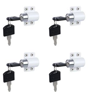 4Pcs Sliding Window Patio Screw Door Lock Key Push Baby Child Safety Protection Antitheft Security Zinc Alloy 231227