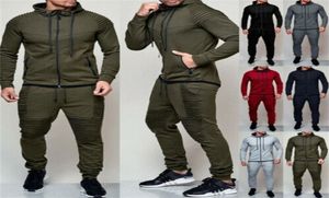 2 PlaceStracksuit Men SW Eatshirt Zestaw sportowy Ubrania na siłownię mężczyzn sportowy garnitur treningowy sport