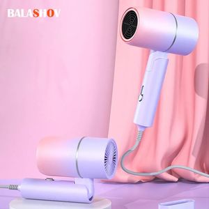 Hair Dryers Folding Hairdryer With Carrying Bag Air Anion Care For Home MIni Travel Dryer Blow Drier Portable Brush 231208