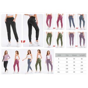 Womens Women Yoga Ninth Running Fiess Joggers Soft High midja Elastic Casual Jogging Pants 5 Colors Topsweater Mac