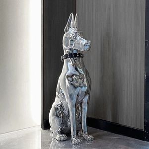 Modern Floor Decoration Electroplating Dog Porch TV Cabinet Next To The Living Room High grade Ornaments Statue Home Accessories 231227