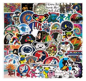 50pcs rock grubu Grateful Dead Sticker Rock and Roll Graffiti Çocuk Oyuncak Kaykay Araba Motosiklet Bisiklet Etiketleri Çıkartmaları Whole1490687