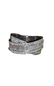 Size 6-10 Handmade Hot Sell Luxury Jewelry 925 Sterling Silver Princess Cut White Topaz CZ Diamond Ring Birthstone Women Wedding Ring5486305
