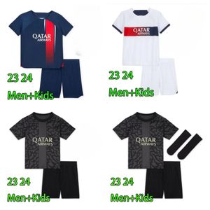 2023 2024 Paris MBAPPE Männer Erwachsene Kinder Fußballtrikots Maillot de Foot MARQUINHOS VERRATTI SERGIO RAMOS Hommes Enfants Sets Fußballtrikot