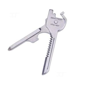 Schraubendreher New Swissaddtech 6 in 1 Utili-Key Mini Mti Function Keyring Flat And Lock Glasschraubendreher Flaschenöffner Taschenmesser Ed Dhgvn