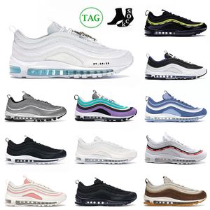 nike air max 97 airmax 97 airmaxs 97s maxs 97s Chegada Esportes Running Shoes Mens Mulheres Preto Branco Golf Star Trainers Sneakers 【code ：L】