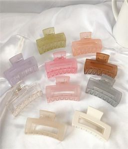 Korean Solid Hair Claws Elegant Clear Acrylic Hair Clips Hairpins Barrette Headwear for Women Girls Accessories Gifts8597048