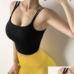 Frauen Y Sport Bh Atmungsaktive Lauf Crop Top Fitness Kleidung Yoga Gym Gepolsterte Super Sport High Impact Tops Drop Lieferung dhh91