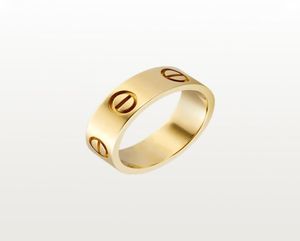 Amor parafuso anel clássico luxo designer jóias para mulheres anéis de banda moda acessórios liga aço titânio banhado a ouro nunca fa1421199