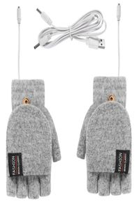 Women039s vinterhandskar vinter stickade cabrioletfingerlösa handskar vantar varma vante uppvärmning fast färg mittens2958751