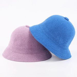 Bucket Cap for Women Girls Classic Brodery Towel Mesh Fisherman Hat Flat-Top Basin Hat 231228