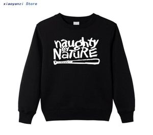 Men039s Felpe con cappuccio Felpe Naughty By Nature Old School Hip Hop Rap Skateboardinger Music Band anni '90 Boy Girl Black Cotton Men9183236