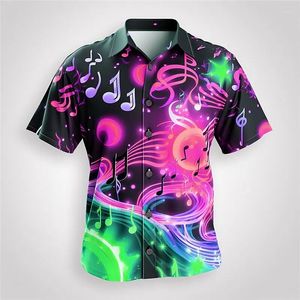 Männer Casual Hemden Hemd Farbe Kurzarm 3d Blume Gedruckt Top Flip Kragen Tees Sommer Schwarz Mode Kleidung Männlich