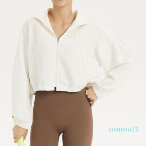 Al Yoga Jacket Спортивное пальто Женская плотная одежда для йоги Зимний топ на молнии Пальто Кардиган Fitness33