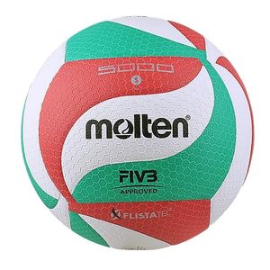 Multicolor Volleyball Ball V5 M5000 PU Natural Rubber Blåsan Mikrofiber Läder Officiellt matchutbildningsgrupp Sport 231227