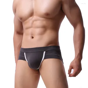 Underbyxor Mäns sexiga bekväma låghöjda boxare trosor mjuk bulge påse trosor som är snygga underkläder fitness sportbikini