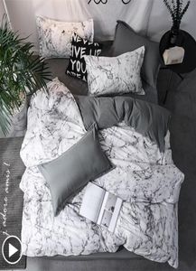 New Arrival 3pcs Bedding Set Marble Geometric Duvet Cover Sets With Pillowcase Quilt Cover Double sided Bed Linings Bedclothes LJ23199076