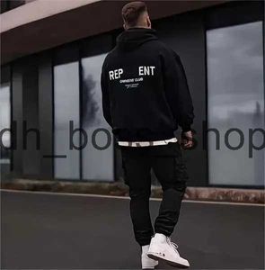 Represnt Hoodie 2023 Reprreesent Moletons Representa Designer Representa Hoodie Masculino Tide Marca Wild High Street Casual Casal Representado Calças de Capuz 0h