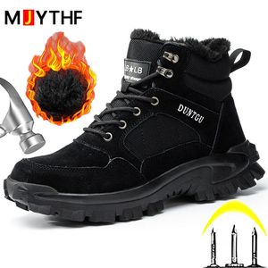 Black Indestructible Shoes Men Winter Boots Antismash Antipuncture Work Anti Scalding Safety 231225
