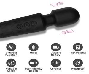 L12 Masaj Seks Oyuncak 20 Hızlı Mini Güçlü Vibratör Kadınlar için G Spot AV Magic As değeri klitoris Stimülatör Dildo Titreşimli Yetişkin Coup8581413