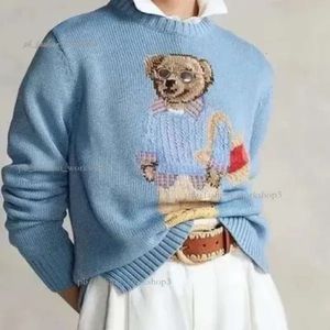 Ralph tröjor kvinnors tröja polos björn tröja vinter mjuka grundläggande kvinnor pullover bomull rl björn drar polos björn tröja 493