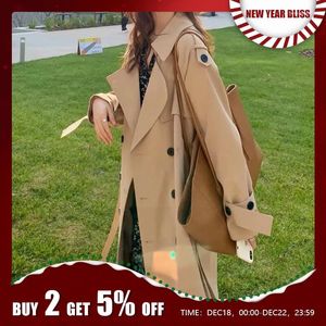 Women's Trench Coats Coat High-End Feeling Temperament Fashion Autumn Loose Fitting Over Knee