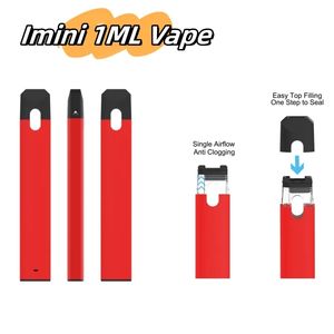 Visuell tank 1.0 ml engångsvapspenna för tjock oljeförångare keramiska spolar d8 d9 tomma ångpennor puffar botten typ-c uppladdningsbar 270 mAh batterikatronpaket