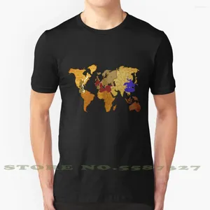 Camisas masculinas Risco! GRAPHIC CLAY CLARY CAMIST RISCO JOGO DURO Soldado Horse Cannon War Mapa World Country Países Território de fronteira